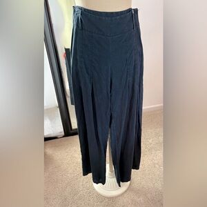 Tahari Blue Wide Leg Linen Pants for Professional Elegance